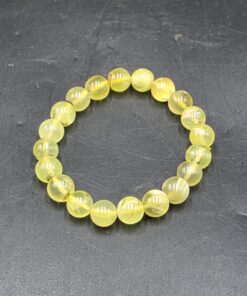 Yellow Fluorite Bracelet ~9mm Beads | China | CaF2 | Polished Yellow Fluorite - Image 3