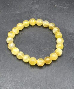 Yellow Fluorite Bracelet ~9mm Beads | China | CaF2 | Polished Yellow Fluorite - Image 5