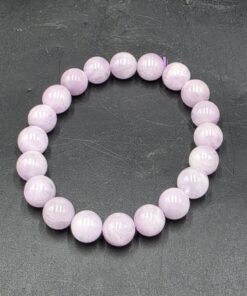 Kunzite Bracelet ~10mm Beads | Brazil | LiAlSi2O6 | Polished Kunzite Beads - Image 3