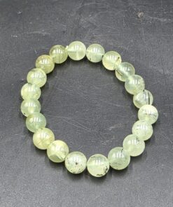 Prehnite with Epidote Bracelet ~10mm Beads | Mali | Ca2(Al2,Fe)(SiO4)(Si2O7)O(OH) | Polished Prehnite with Epidote - Image 3