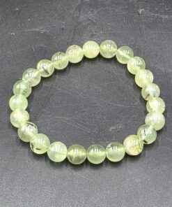 Prehnite with Epidote Bracelet ~10mm Beads | Mali | Ca2(Al2,Fe)(SiO4)(Si2O7)O(OH) | Polished Prehnite with Epidote - Image 4