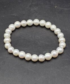 Alternative view of Freshwater Pearl Bracelet ~6mm Beads | China | CaCO3 + Organic Protein | Organic Material