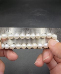 Freshwater Pearl Bracelet ~6mm Beads | China | CaCO3 + Organic Protein | Organic Material - Image 4