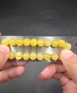 Alternative view of Yellow Fluorite Bracelet ~9mm Beads | China | CaF2 | Polished Yellow Fluorite