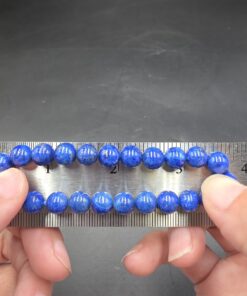 Lapis Lazuli Bracelet ~8mm | Afghanistan | (Na,Ca)₈Al₆Si₆O₂₄ (S,SO)₄ | Polished Lapis Lazuli Beads - Image 5