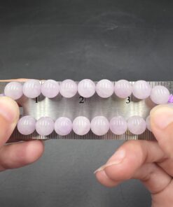 Alternative view of Kunzite Bracelet ~10mm Beads | Brazil | LiAlSi2O6 | Polished Kunzite Beads