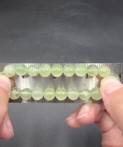 Prehnite with Epidote Bracelet ~10mm Beads | Mali | Ca2(Al2,Fe)(SiO4)(Si2O7)O(OH) | Polished Prehnite with Epidote - Image 5
