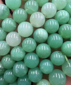 Chrysoprase Bracelet  ~7mm Beads | India | SiO2 | Polished Chrysoprase