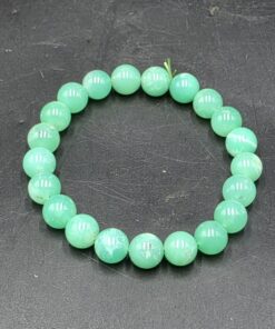 Alternative view of Chrysoprase Bracelet  ~7mm Beads | India | SiO2 | Polished Chrysoprase