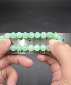 Chrysoprase Bracelet  ~7mm Beads | India | SiO2 | Polished Chrysoprase - Image 5