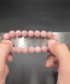 Alternative view of Guava Quartz Bracelet ~11mm Beads | Bahia, Brazil | SiO2 | Polished Guava Quartz