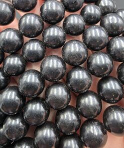 Jet Bracelet ~10mm Beads | China | 75% Carbon 12% Oxygen 13% Sulfur & Hydrogen| Polished Jet