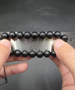 Jet Bracelet ~10mm Beads | China | 75% Carbon 12% Oxygen 13% Sulfur & Hydrogen| Polished Jet - Image 5