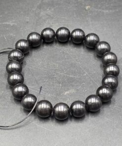 Alternative view of Jet Bracelet ~10mm Beads | China | 75% Carbon 12% Oxygen 13% Sulfur & Hydrogen| Polished Jet