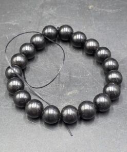 Jet Bracelet ~10mm Beads | China | 75% Carbon 12% Oxygen 13% Sulfur & Hydrogen| Polished Jet - Image 4