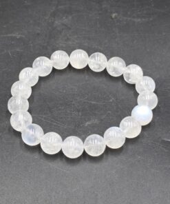 Moonstone Bracelet ~10mm Beads | India | KAlSi3O8 | Polished Moonstone - Image 3