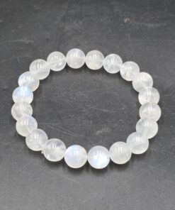 Moonstone Bracelet ~10mm Beads | India | KAlSi3O8 | Polished Moonstone - Image 4