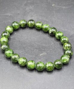 Chrome Diopside Bracelet ~9mm Beads | Russia | CaMgSi₂O₆ | Polished Diopside - Image 3