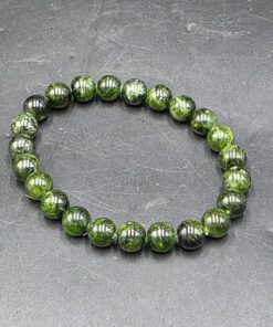 Chrome Diopside Bracelet ~9mm Beads | Russia | CaMgSi₂O₆ | Polished Diopside - Image 4