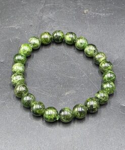 Chrome Diopside Bracelet ~9mm Beads | Russia | CaMgSi₂O₆ | Polished Diopside - Image 5