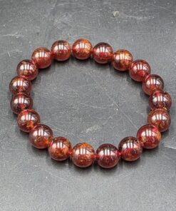 Alternative view of Hessonite Garnet Bracelet ~10mm | China | X3Z2(SiO4)3 | Polished Garnet