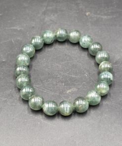 Green Apatite Bracelet ~9mm Beads | Madagascar | Ca5(PO4)3(OH,F,Cl) | Polished Green Apatite - Image 4
