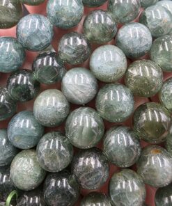 Green Apatite Bracelet ~9mm Beads | Madagascar | Ca5(PO4)3(OH,F,Cl) | Polished Green Apatite