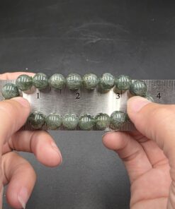 Green Apatite Bracelet ~9mm Beads | Madagascar | Ca5(PO4)3(OH,F,Cl) | Polished Green Apatite - Image 5