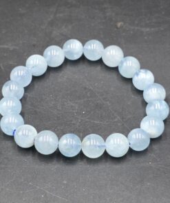 Aquamarine Bracelet ~10mm | Brazil | Be₃Al₂SiO₆ | Polished Aquamarine - Image 3