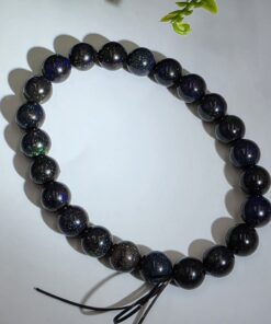 Alternative view of Rainbow Black Opal Bracelet ~8mm Beads | Australia | SiO2 · nH2O | Polished Rainbow Opal
