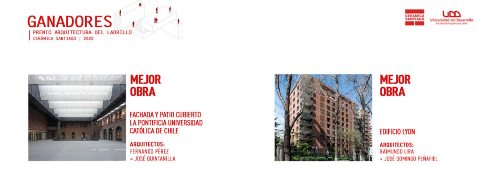 Fachada y patio cubierto del Campus Oriente (PUC) y Edificio Lyon son reconocidos como la Mejor Obra de Arquitectura del Ladrillo 2020