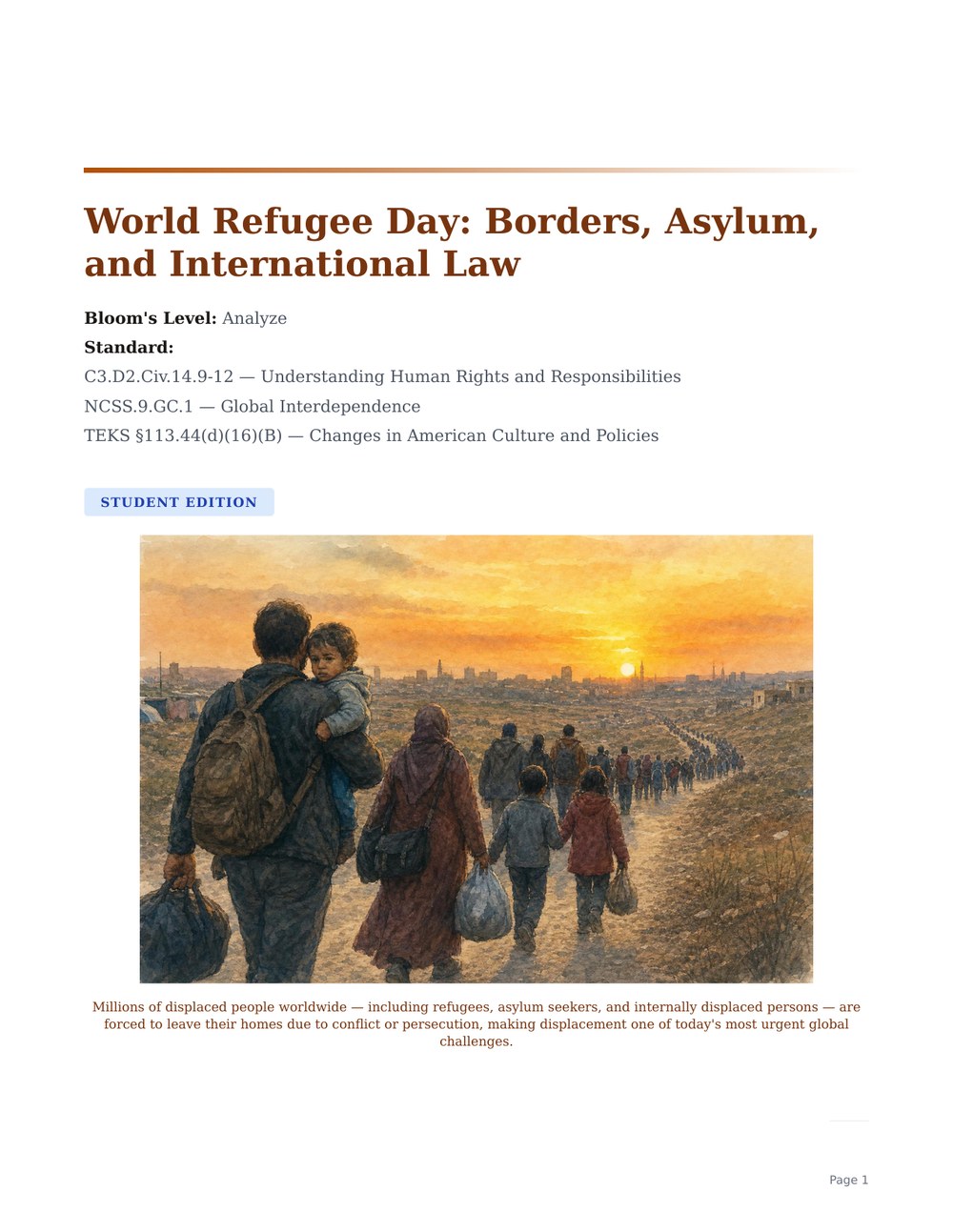 World Refugee Day: Borders, Asylum, and International Law