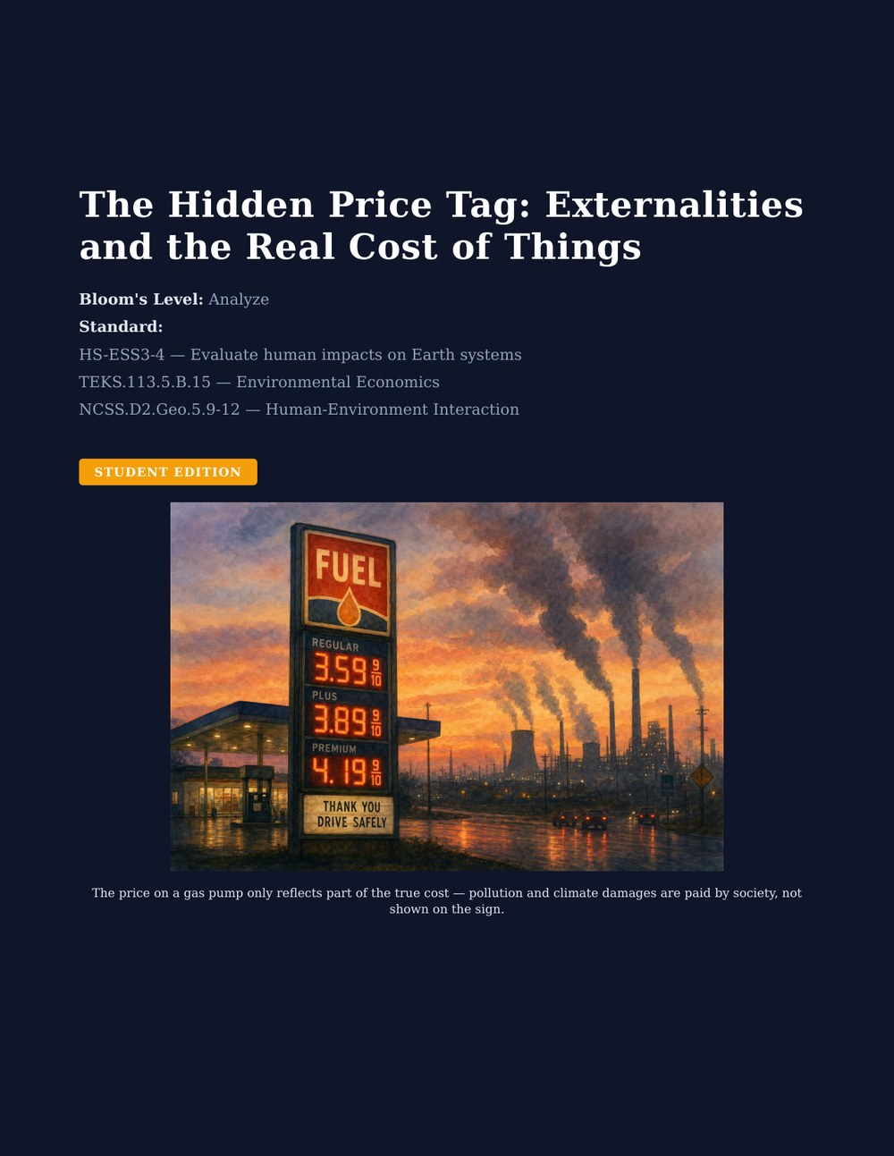 The Hidden Price Tag: Externalities and the Real Cost of Things