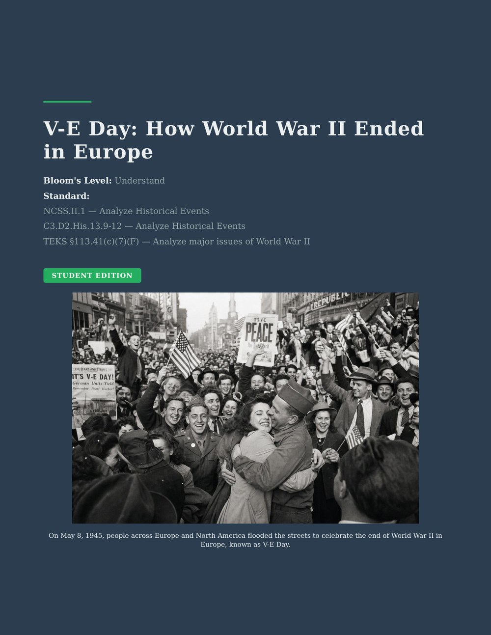 V-E Day: How World War II Ended in Europe