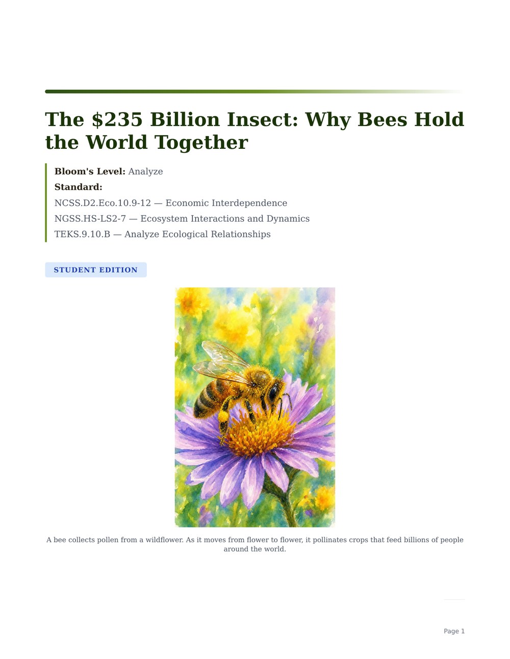 The $235 Billion Insect: Why Bees Hold the World Together