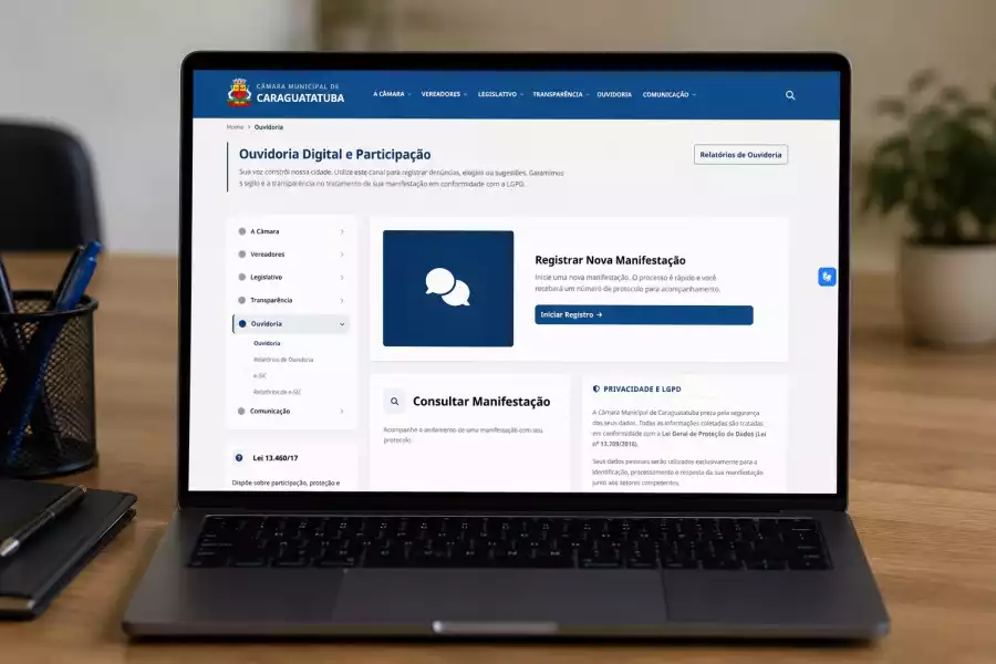 Ouvidoria da Câmara de Caraguatatuba amplia acesso da população com estrutura própria, novo site e servidor concursado