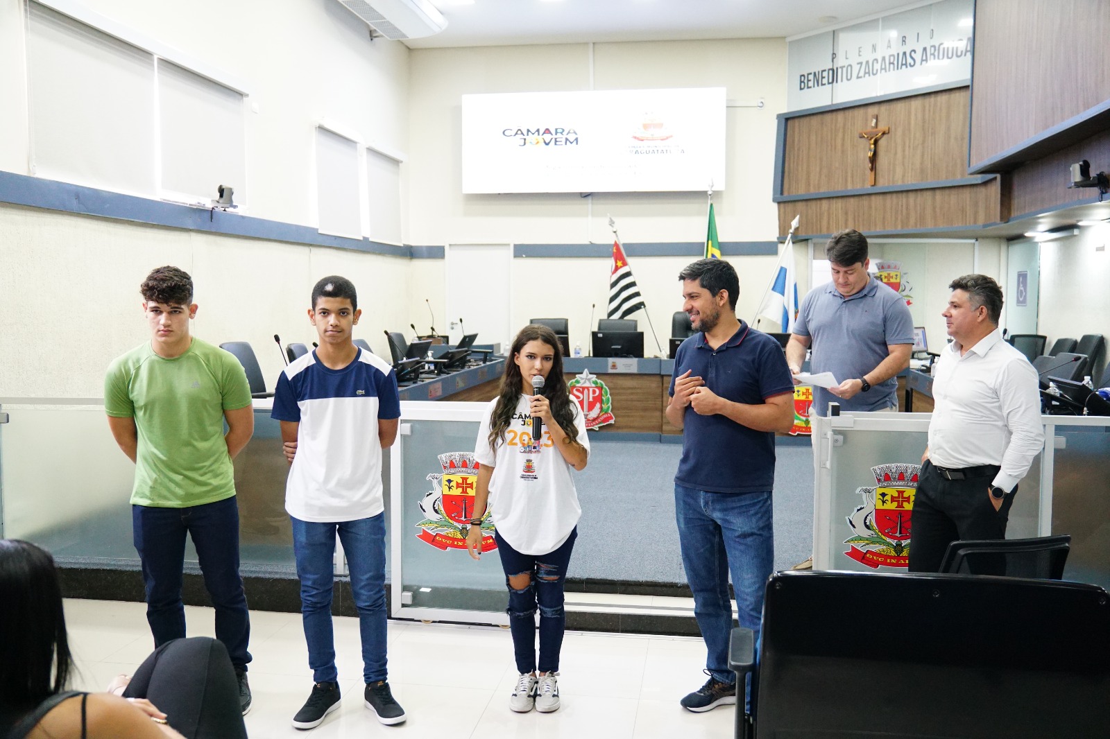 Representantes de unidades escolares participam de encontro para lançamento da Câmara Jovem 2024