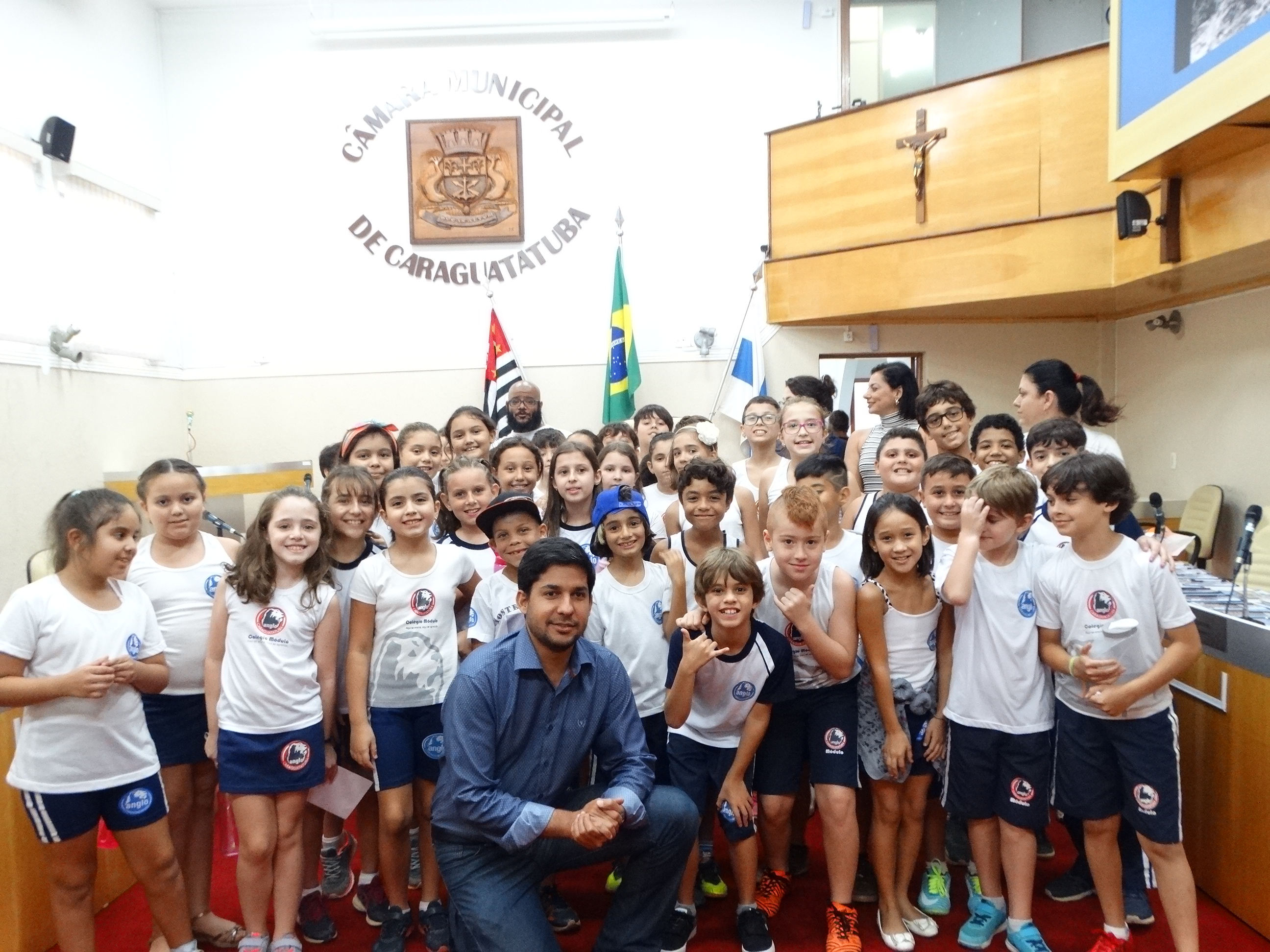 Câmara recebe alunos do Colégio Módulo