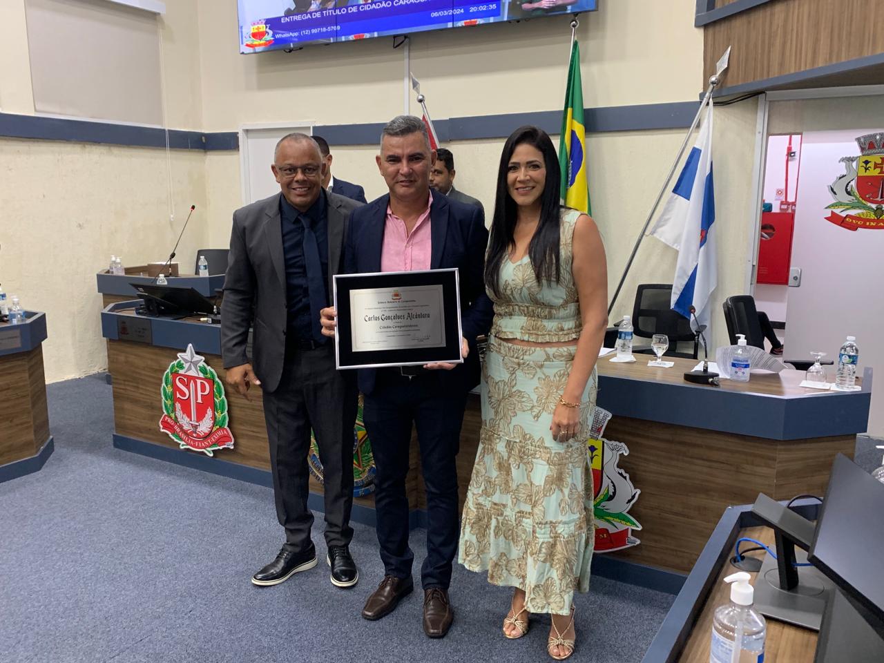 Carlos Gonçalves de Alcântara é homenageado com Título de Cidadão Caraguatatubense