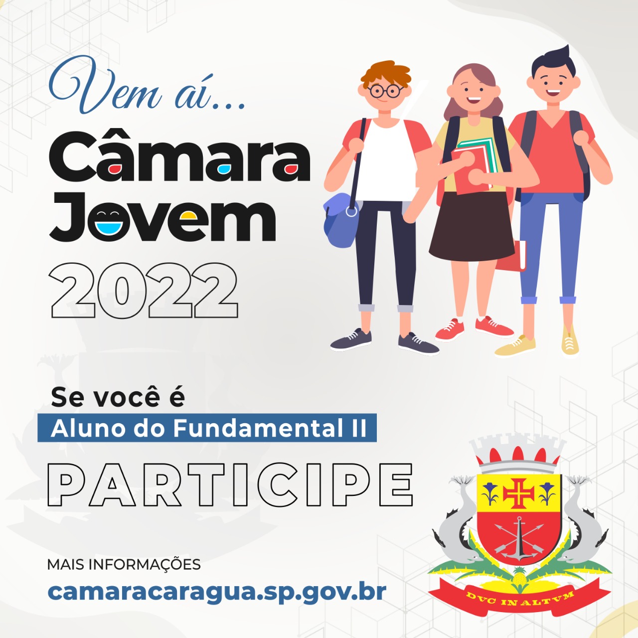 Caraguatatuba retoma projeto Câmara Jovem voltado para estudantes do 6º ao 9º ano do ensino fundamental II
