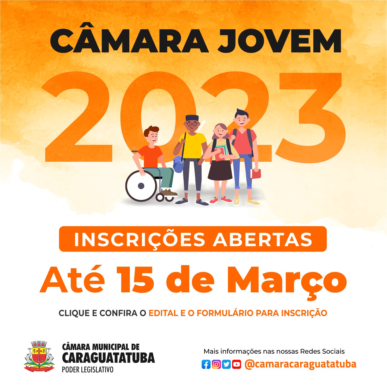 Programa Câmara Jovem 2023 está com inscrições abertas