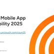 ArcTouch title slide: State of Mobile App Accessibility 2025. Slides at go.arctouch.com/csun25; CSUN Assistive Technology Conference, March 10 to 14, 2025.