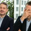 My standard headshot on the left, and on the right, OpenAI’s image generator transforms it into the classic Picard facepalm meme.