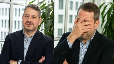My standard headshot on the left, and on the right, OpenAI’s image generator transforms it into the classic Picard facepalm meme.
