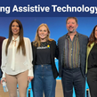 CES Panel: "Enhancing AT with AI": Joe Devon, Daniela Braga, Rebecca Rosenberg, Peter Korn, Marilyn Morgan Westner posing for a photo