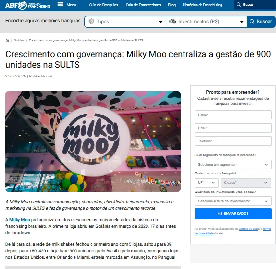 Milky Moo na mídia — matéria 3