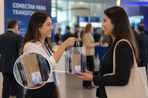 Troca de brinde institucional ProAssento em evento