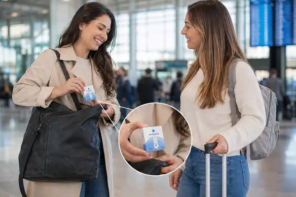 Amenities ProAssento em banheiro de hotel