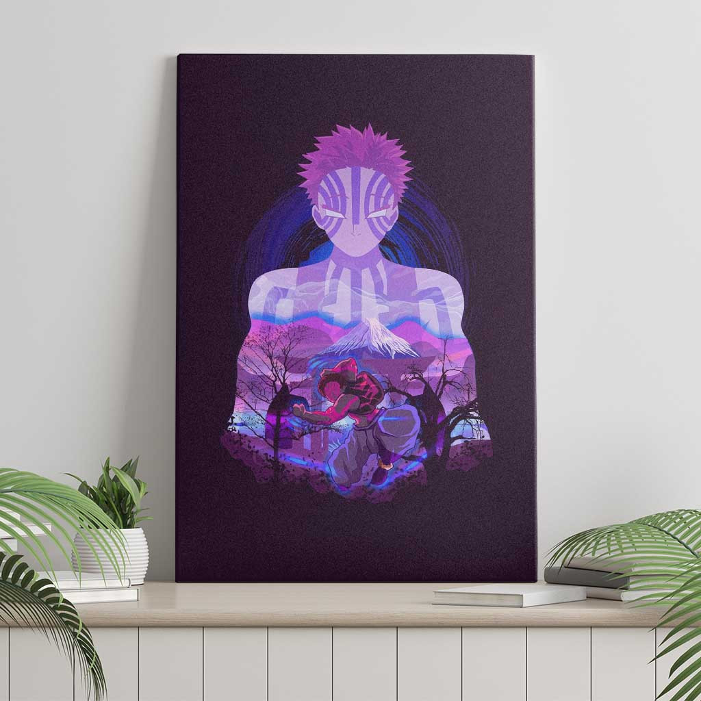 Akaza Demon Slayer Canvas Wall Art Anime Style Ts04