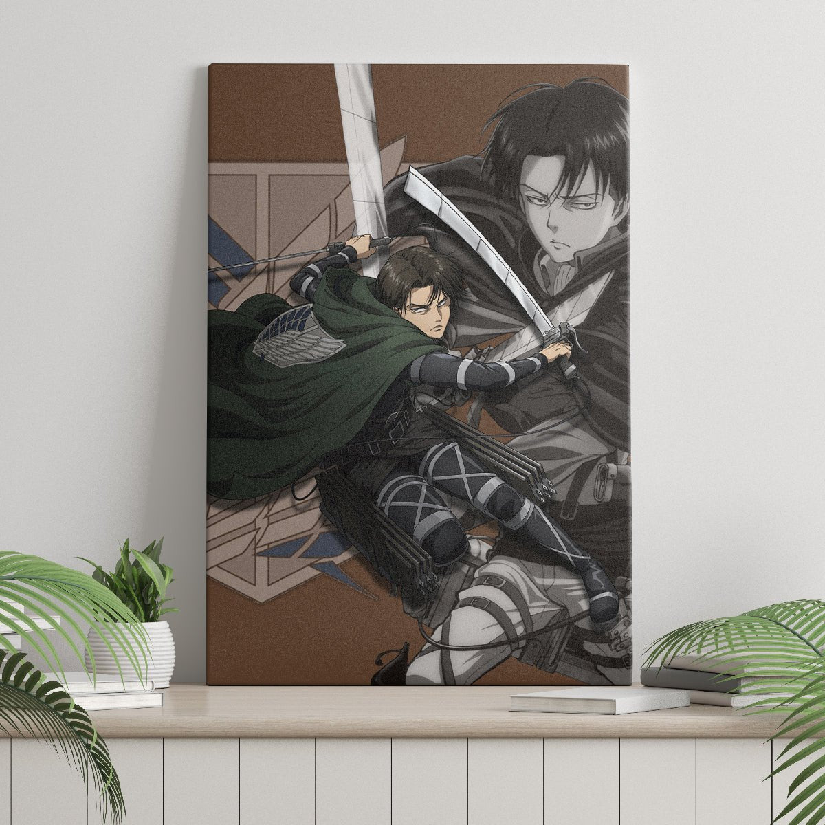 Aot Levi Ackerman Canvas Wall Art